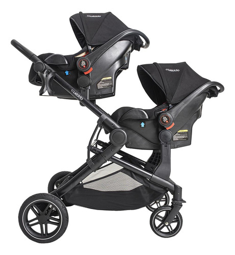 Carrinho Bebê Travel System Kiddo Gêmeos Kiddo Pair Grafite
