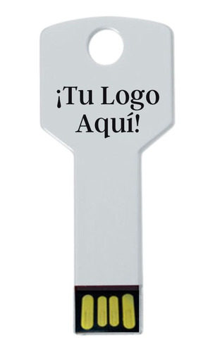 Pendrive Llave De Metal Blanca 32gb - Material Pop