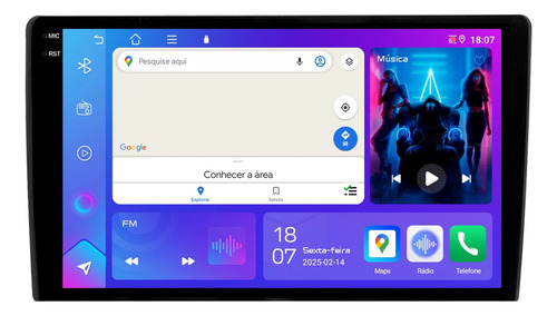 Central Multimidia Universal 9p Carplay 4gb 64gb Android 14