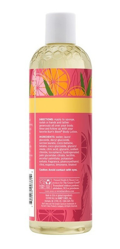 Imagen 2 de 4 de Gel De Baño Burt's Bees Cítricos Y Jengibre 354,8 Ml