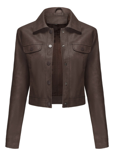 Chamarra Corta Con Botones Streetwear For Mujer
