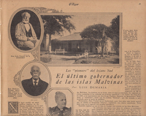 1926 Vernet Ultimo Gobernador De Islas Malvinas Articulo 