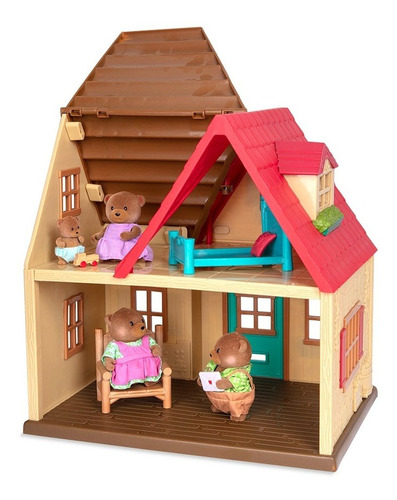 Imagen 2 de 4 de Lil Woodzeez Casa De Campo Con Accesorios + 1 Figura Oso Ed
