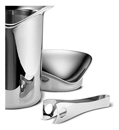 Cubitera Georg Jensen De Acero Inoxidable Con Pinza
