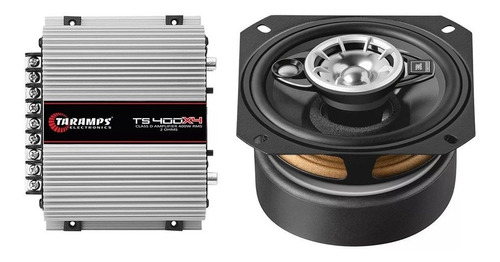 Módulo Ts400 400w Rms 4canais 2ohms + Falante 4pol 4tr6a