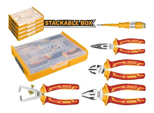 Set Organizador + 5 Herramientas Aisladas P Electricista Tyt