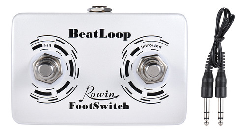 Interruptor de pedal Rowin Beatloop con doble pedal para Rowin, color negro