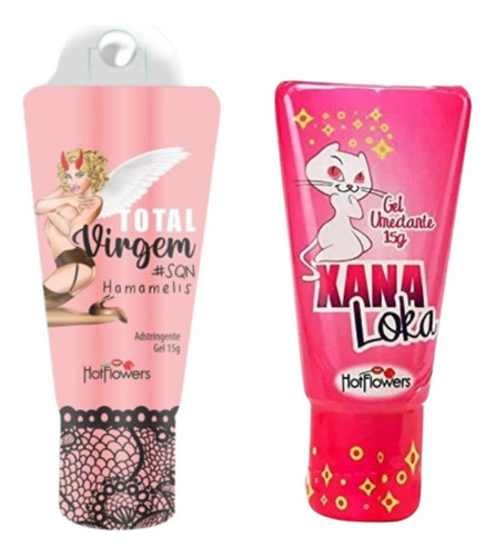 Kit Hot Flowers Total Virgem E Gel Excitante Xana Loka Sabor Neutro