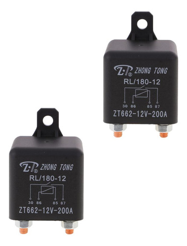 2pcs 12v Auto Interruptor De Encendido Plástico Negro Four