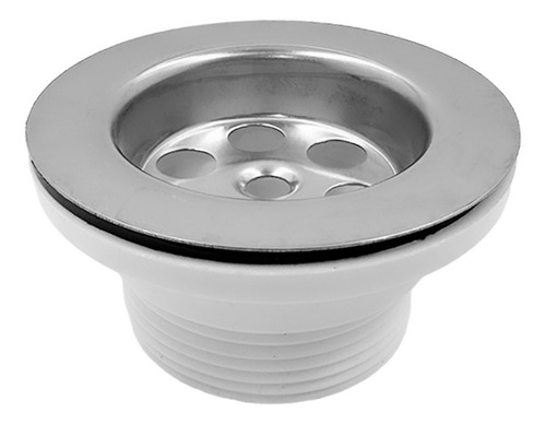 Válvula Ralo Dreno Metal Inox 1.1/2 Tanque Lavatório Pia