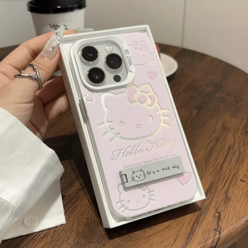Funda De Teléfono Hello Kitty Heavy Duty Para iPhone 16, 15,