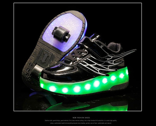 Patines Led Para Niños Con 2 Llantas Extraíbles.