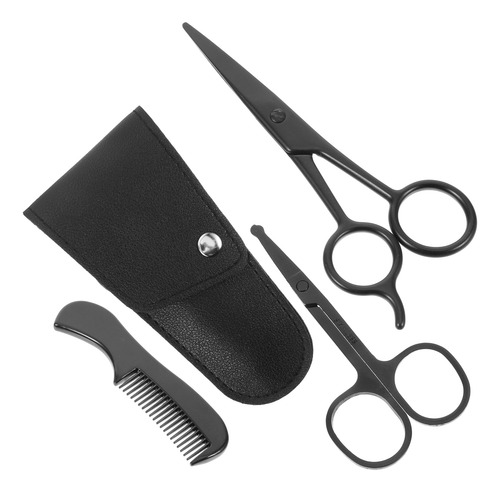 1 Set/4 Pcs Stainless Steel Mustache Trimming Shear Men Bear