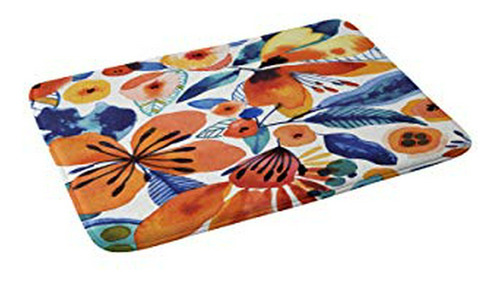 Alfombrilla De Baño Deny Designs Cayenablanca, 17  X 24 , Az