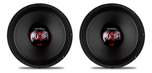 Kit 2 Woofer Bomber 12 Pol Rush Automotivo 1000w Rms 8 Ohms