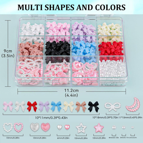Juego De Dijes Para Uñas Decoración De Uñas Con Lazo De Uñas