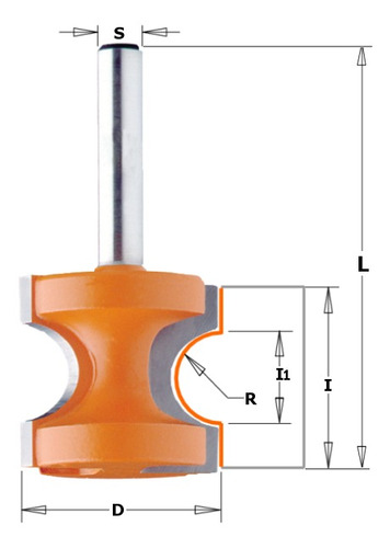 Fresa De Widea Semi Circular 25,4mm Cmt - 75400311