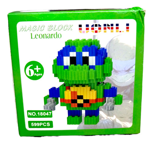 Bloques Mágicos Figuras 3d Personajes Tortugas Ninja Armable