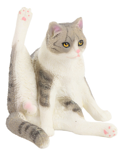 Figura De Gato Educativa, Realista, Linda Maqueta De Juguete