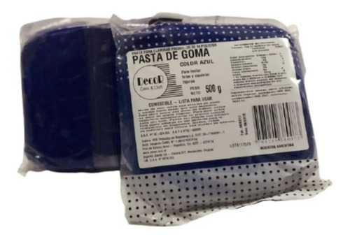 Pasta De Goma Decor Cake Azul X500g