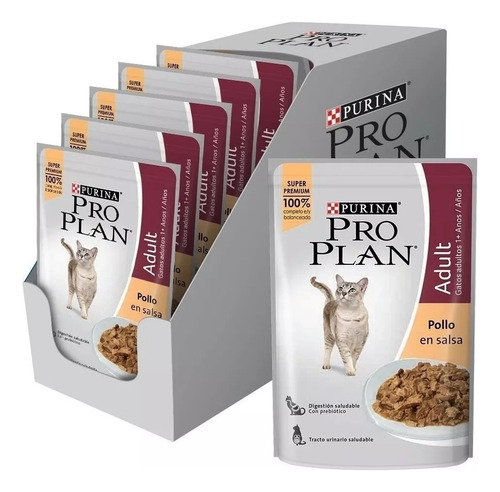 Pouch Pro Plan Wet Cat Adult Pollo X 85 Grs X 15 Unidades