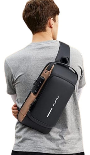 Mochila Antirrobo Sling Usb Hombre Mujer Trabajo Impermeable