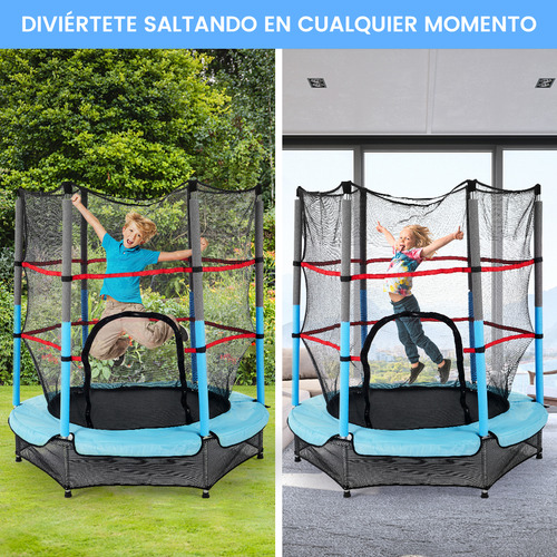 Cgyi Trampolin Brincolin Infantil 1.4m Extra Seguro Tumbling, Trampolin Brincolin Para Ninos Con Red, Brincolin Trampolin