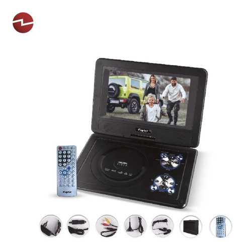 Mini Dvd + Tv Televisor Portátil Color, Usb, Sd, 220v/12v