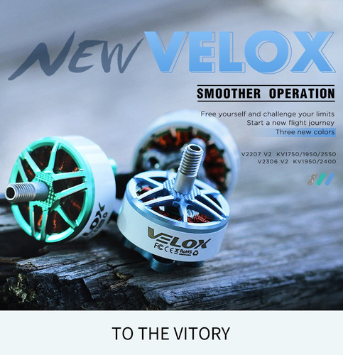 Kit 4 Motores Drone T-motor Velox V2306 V2 1950kv Cw Ccw