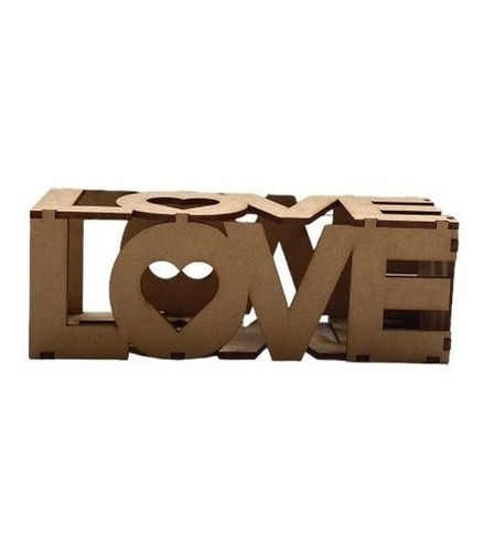 50 Vaso Cachepô Love Em Mdf Crú Decoração - Atacado
