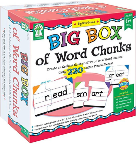 Key Education Big Box Of Word Chunks Juego De Mesa Educativo