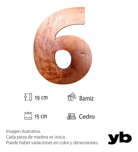 Números Para Casa Madera Nm19-a6