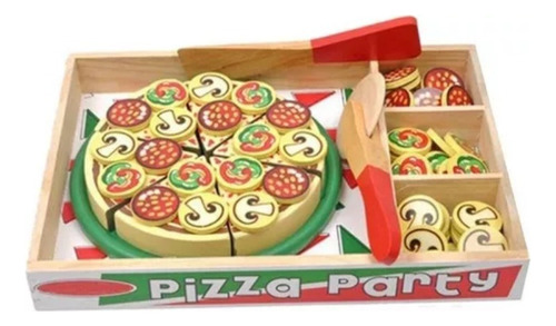 Juguete De Pizza De Madera De Imitación For Niños, Juego De