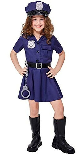 Disfraz De Policía Para Niñas De Policía Para Halloween