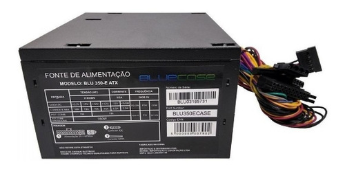 Imagem 2 de 2 de Fonte de alimentação para PC Bluecase BLU 350-E ATX 350W preta 115V/230V
