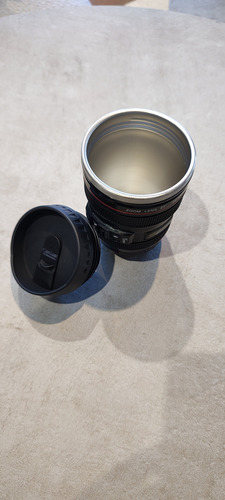Vaso Termico Diseño Camara De Viaje Negro Camera