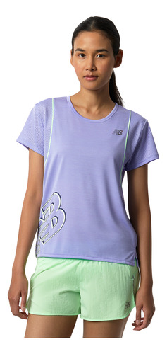 Remera New Balance De Dama - Printed Fast Fligh - Wt21244vvr