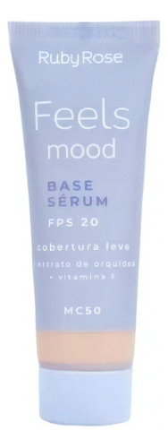 Sérum base Ruby Rose Feels Mood Sfps20, 25 ml, color Mc50 Tom MC 50