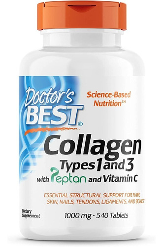 Colágeno Tipos 1 Y 3 1000 Mg Doctor's Best 540 Tabletas