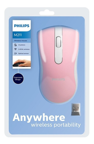 Mouse Inalambrico Usb Philips M211 1000dpi Pc Notebook