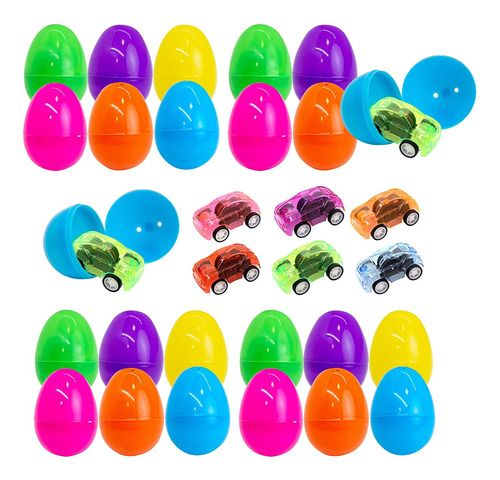 Huevos De Pascua Rellenos Con Coches De Juguete, 24 Piezas