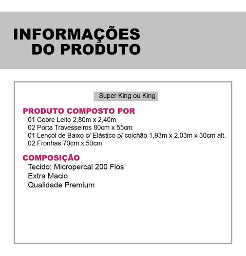 Kit 06 Peças Cobre Leito Colcha Super King + Lençol E Fronha Cor Azul-marinho