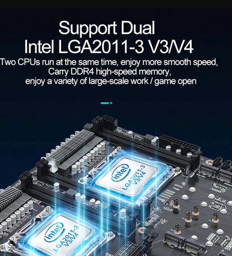 Placa Mae Jingsha Js99 D4 X99 Dual Cpu Raid 7x Nvme