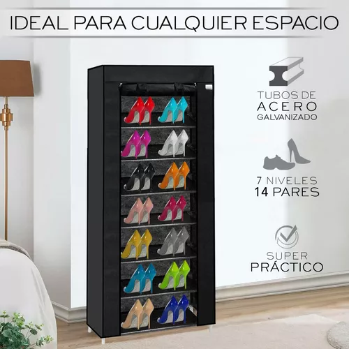 Zapatera Organizador Zapatos 7 Niveles Compartimientos Metal