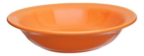 Juego 12 Platos Hondos Sopero Cerámica De Color 21cm Vencort Color Naranja