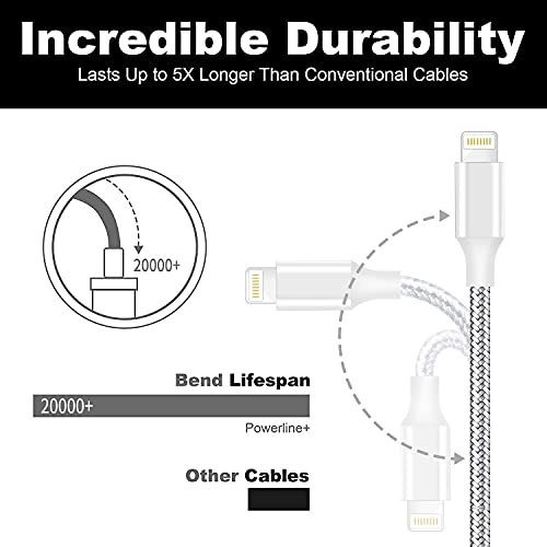 3 Cable Para iPhone Certificacion Mfi 10 Pie Largo Usb 8 Dk