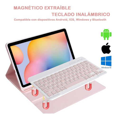 Funda Teclado Ratón Para Galaxy Tab S S6 Lite Sm-p610 10.4