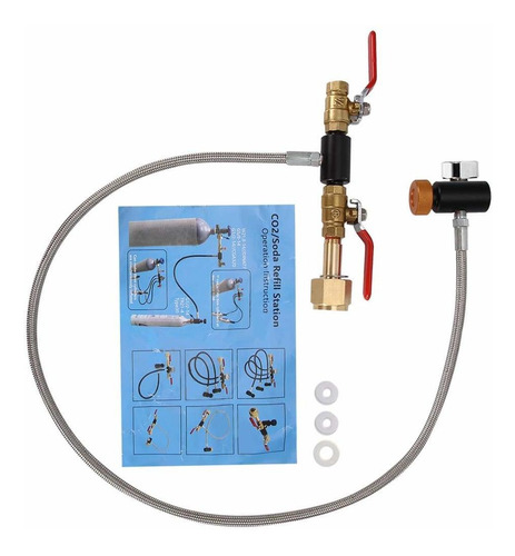 Adaptador De Recarga De Cilindro De Co2 G1  2 Con Mangu...