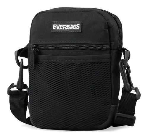 Shoulder Bag Preta Redinha Everbags Tira Colo Necessaire Cor Preto