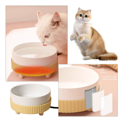 Bowl De Mascotas Caliente Para Invierno.mantiene Agua Tibia